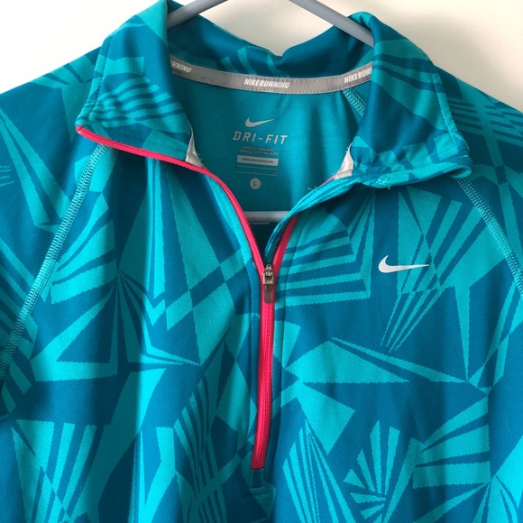 Dri-Fit Nike 1/4 zip Multi-Blue size Large - Picture 2 of 4